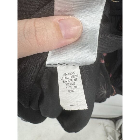 Old Navy Floral Dress Women XXL Black Bohemian Prairie Peasant Cottagecore - Picture 6 of 10